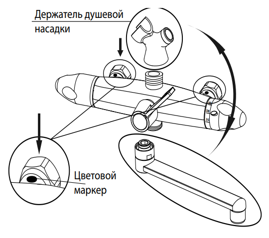 Обратная установка смесителя Варион 1025875