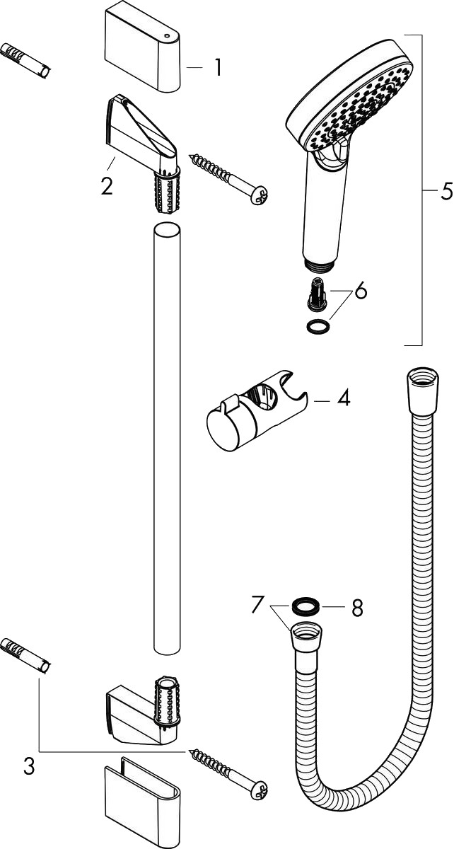 Комплект поставки душевого комплекта Hansgrohe Crometta 26532400