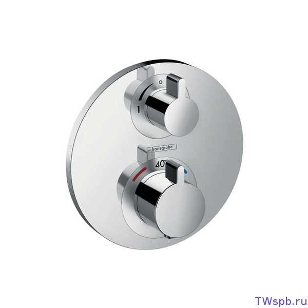Hansgrohe Ecostat S 15757000 Встраиваемый термостатический смеситель с запорным вентилем (наружная часть)