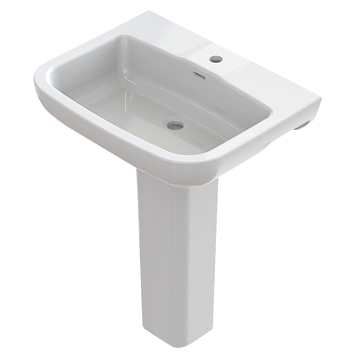 Раковина 65х50,7 см с пьедесталом, IDDIS ATLANT ATL6500i27