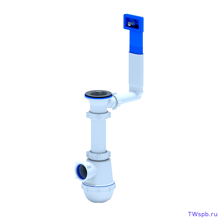 A0140 Сифон АНИ Грот 1 1/2*40 для мойки с жёстким переливом