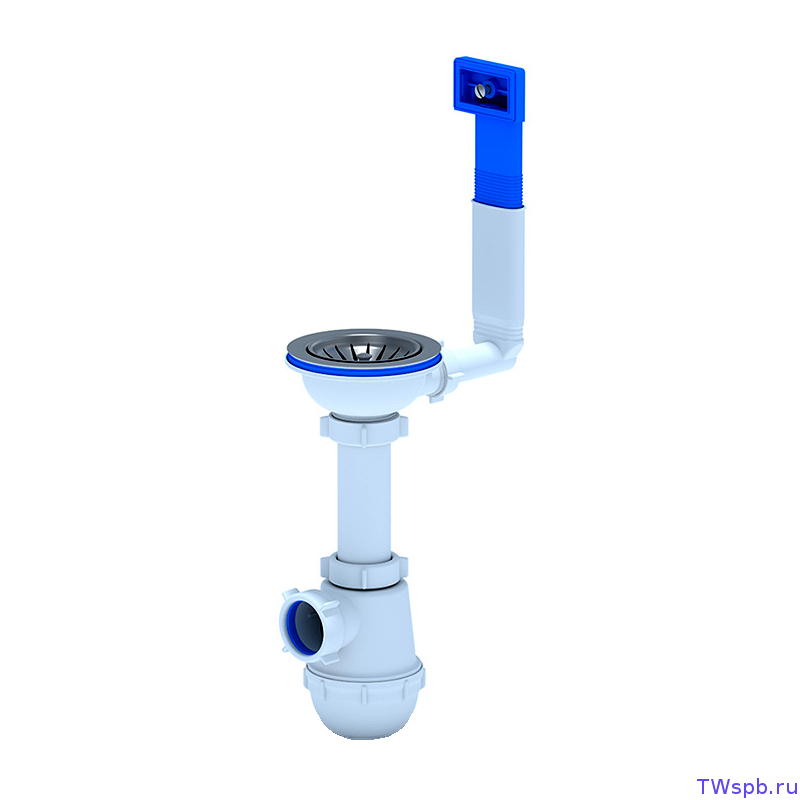 A0145 Сифон АНИ Грот 3 1/2*40 для мойки с жёстким переливом