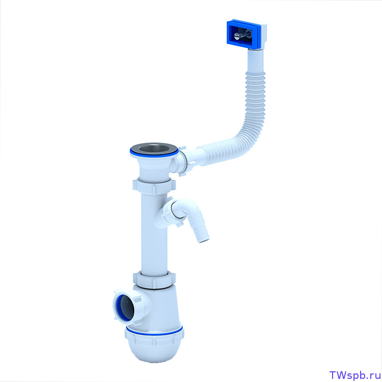 A1040S Сифон АНИ Грот 1 1/2*40 с переливом и отводом