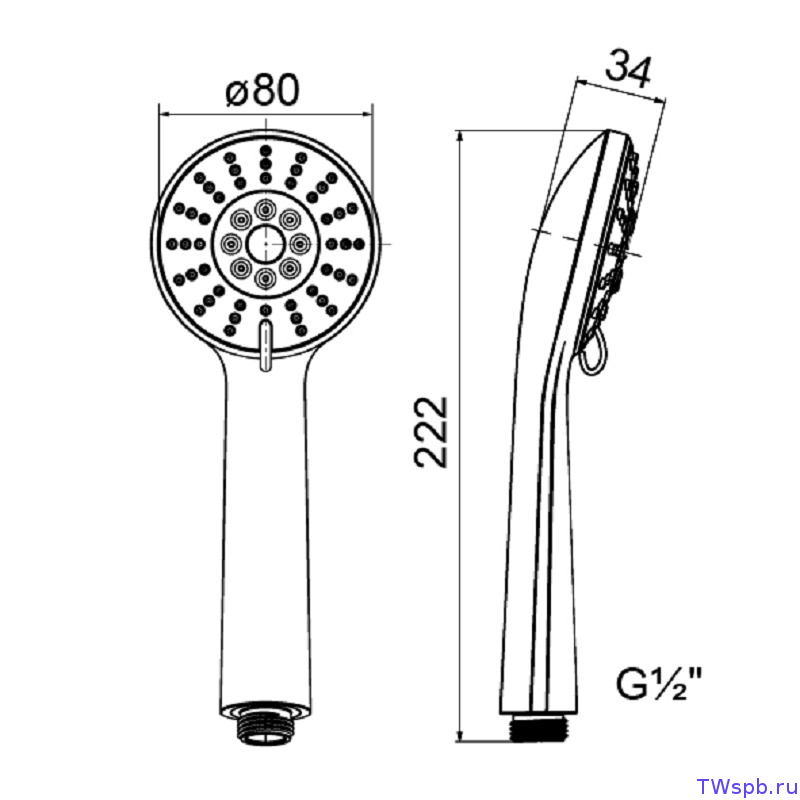 Milardo 3103F85M18  для душа — T-WAY