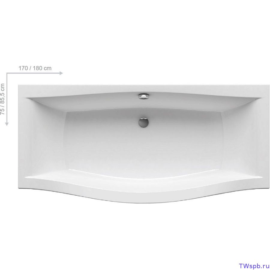 Прямоугольная ванна Ravak MAGNOLIA C601000000, 180 x75