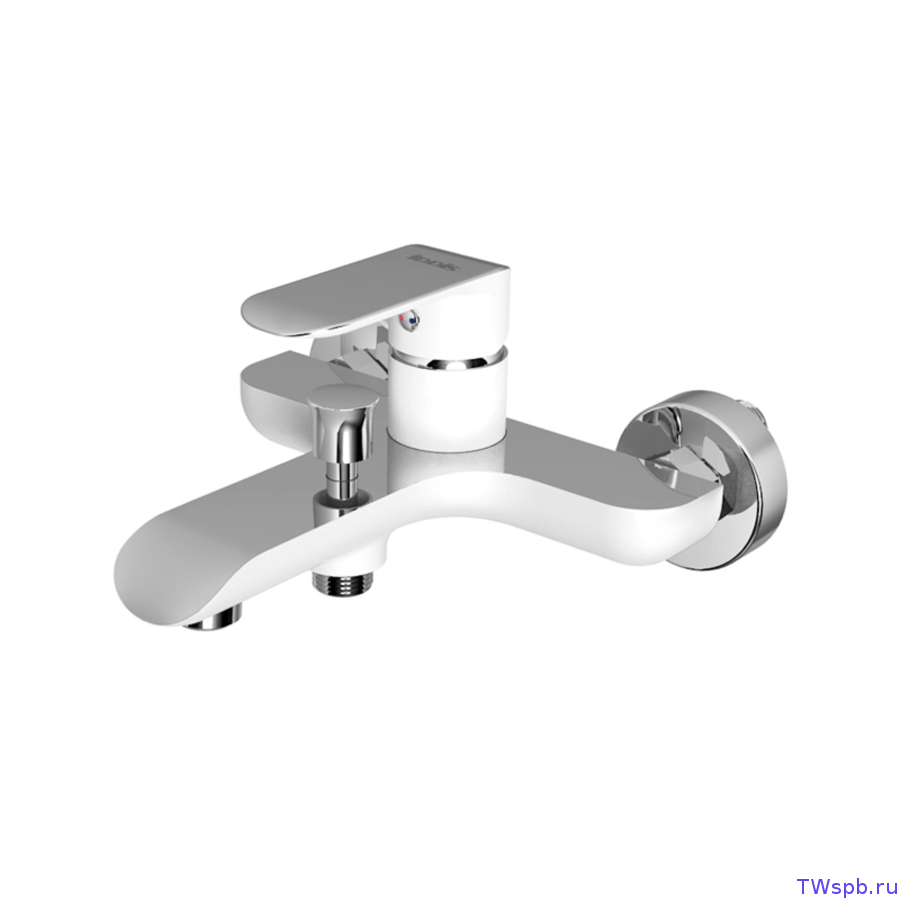 Однорычажный смеситель для ванны, IDDIS Calipso CALSB00i02WA (белый/хром)