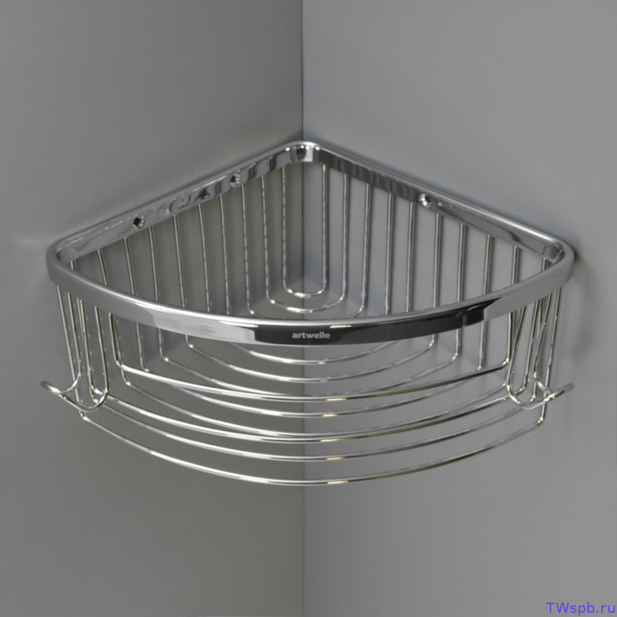 Artwelle 4133 Угловая полка с крючками для ванной