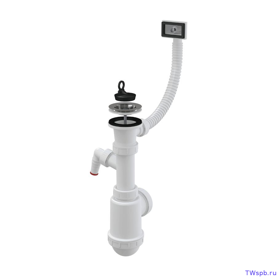 Alcaplast A444P-DN50/40 Сифон с отводом для кухонной мойки