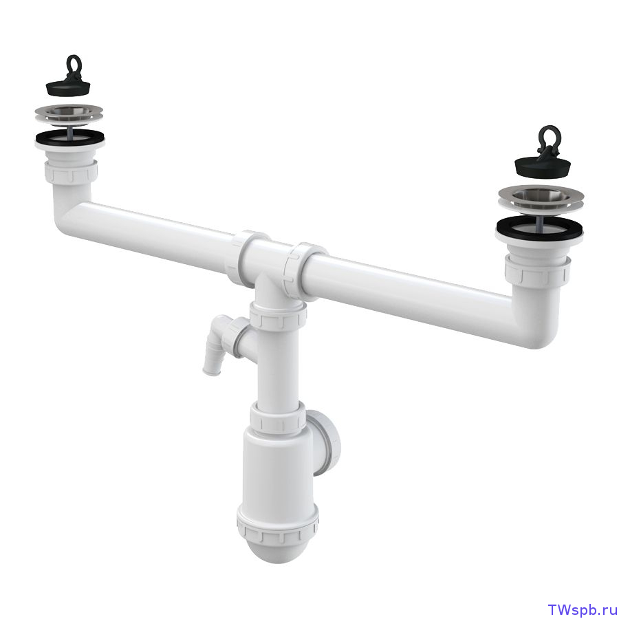 Alcaplast A449P-DN50/40 Двойной сифон для мойки