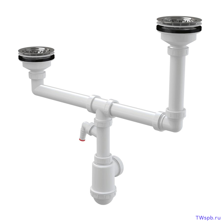 Alcaplast A454P Двухуровневый сифон для мойки
