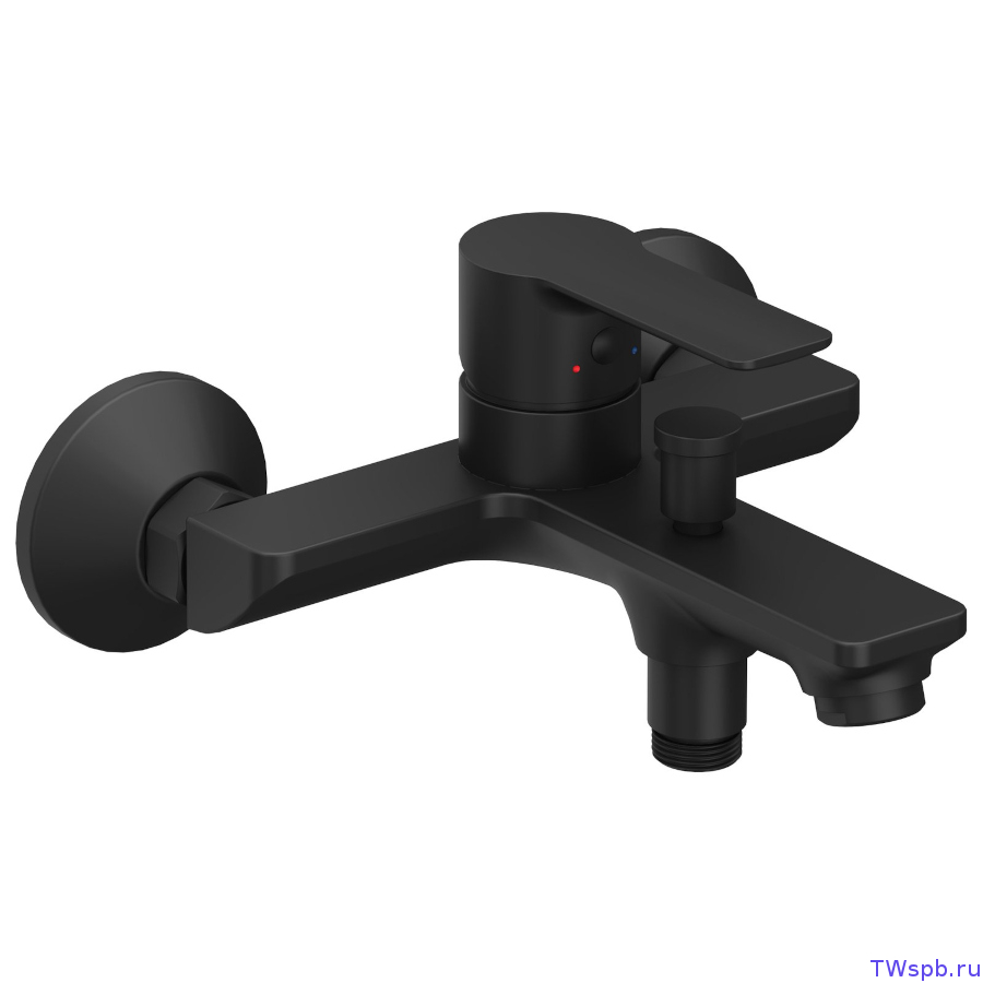 X070491 Смеситель для ванны настенный чёрный SL 022.20BL