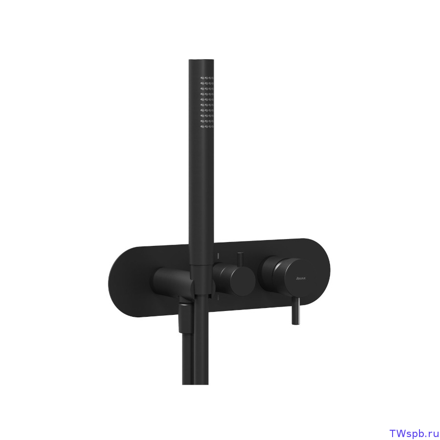 X070324 Смеситель скрытого монтажа для ванны, графит, ES 065.20GB.O2+S, для R-box X070233