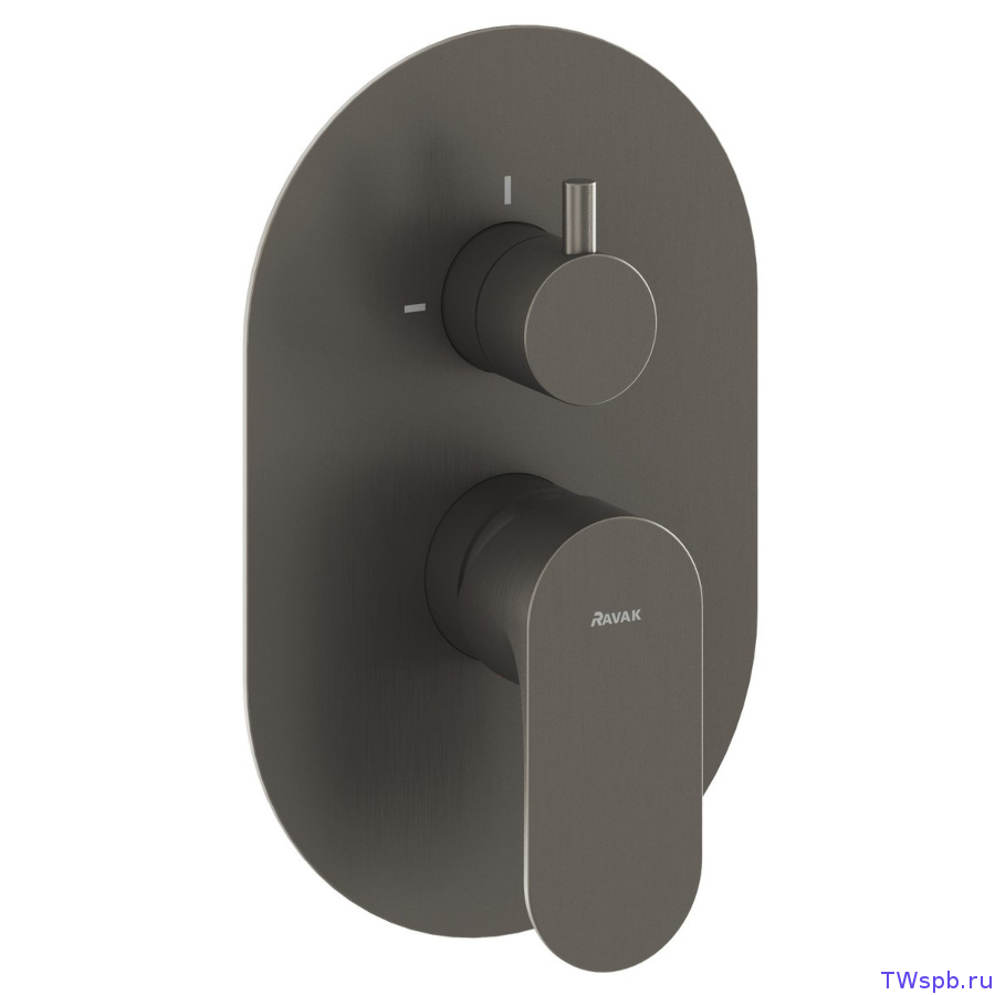 X070338 Смеситель скрытого монтажа EL 065.20GB.O2 графит, 2 вывода, для R-box X070234