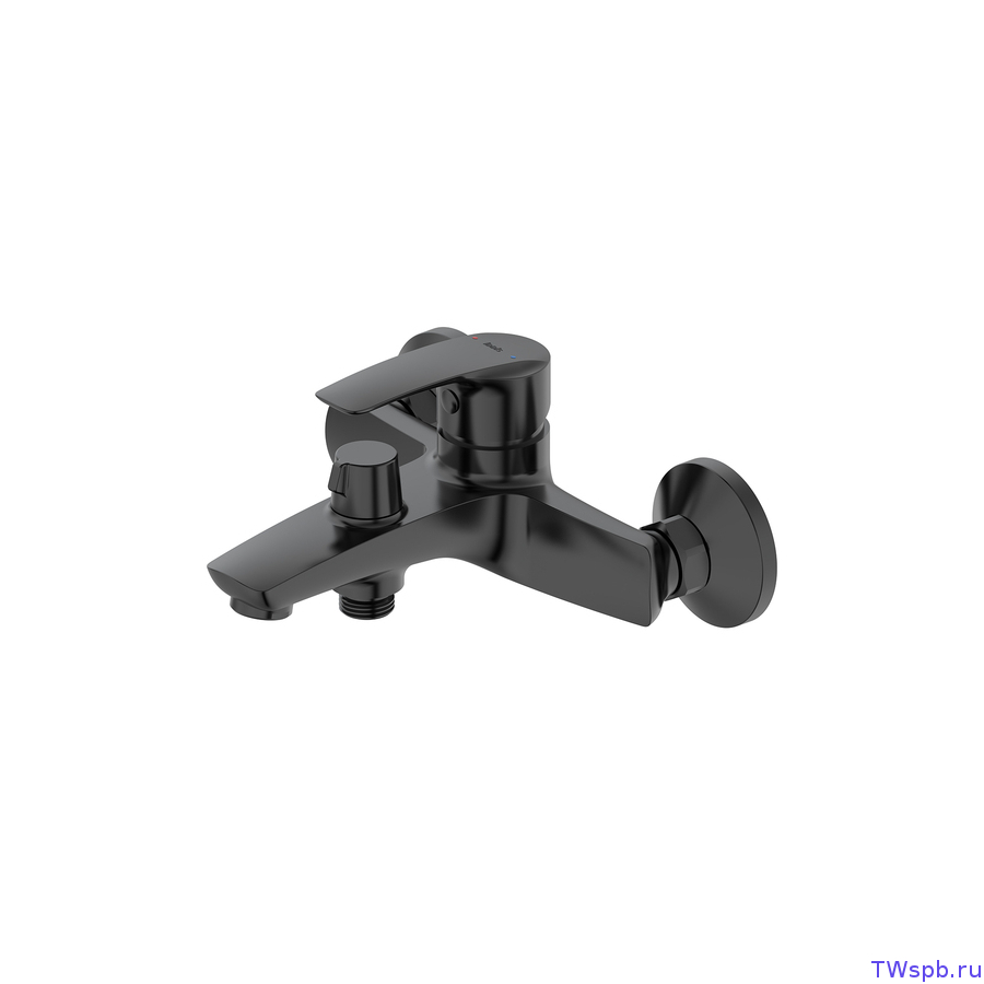 RAYBL02i02WA Чёрный смеситель с коротким изливом для ванны
