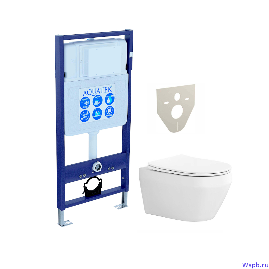 Унитаз с инсталляцией, Set Aquatek Лея
