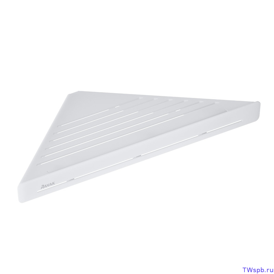 X07P652 Угловая полка Slim C для ванны, белая
