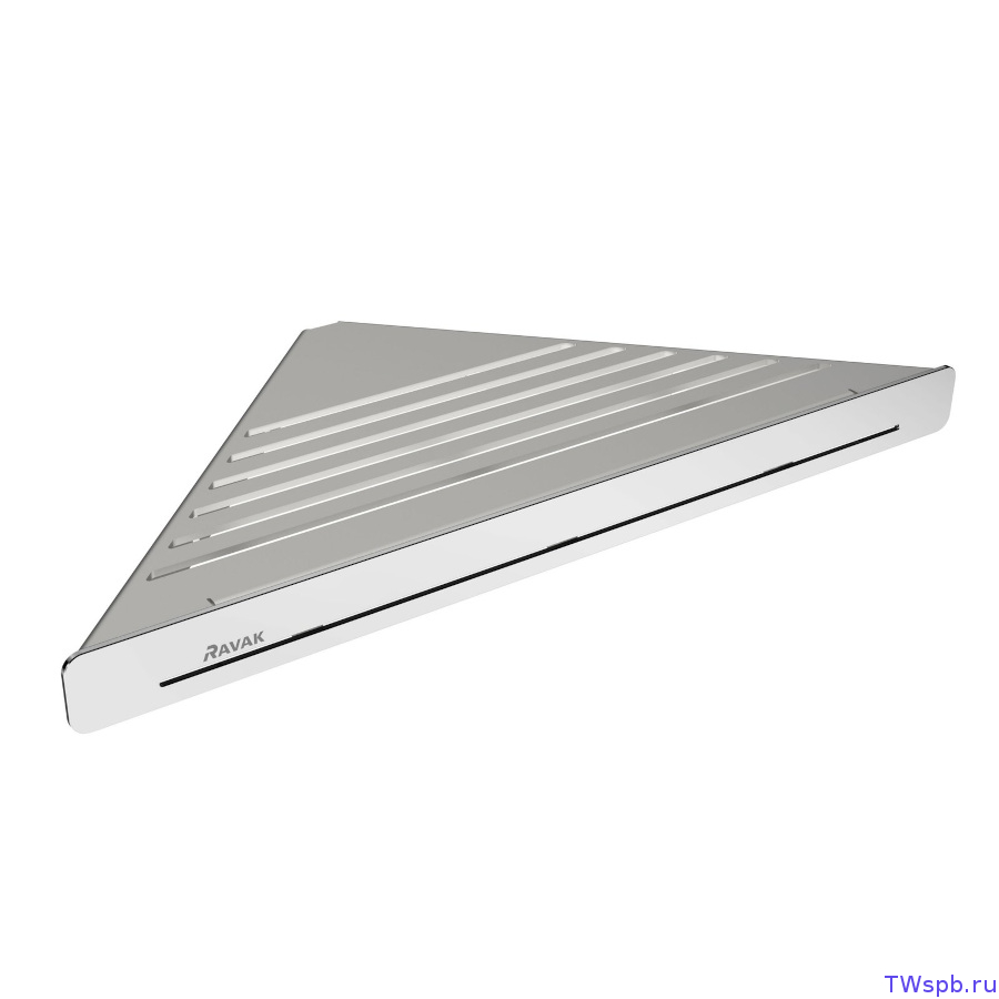 X07P578 Угловая полка Slim C для ванны, сатин
