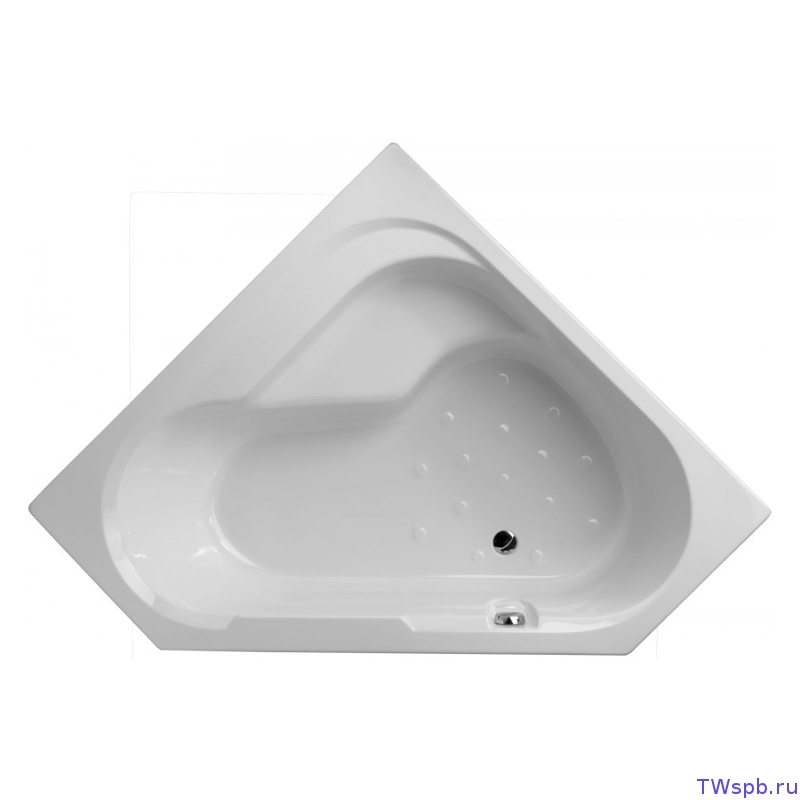 Угловая асимметричная акриловая ванна 145х145 см Jacob Delafon Bain Douche E6221RU-00
