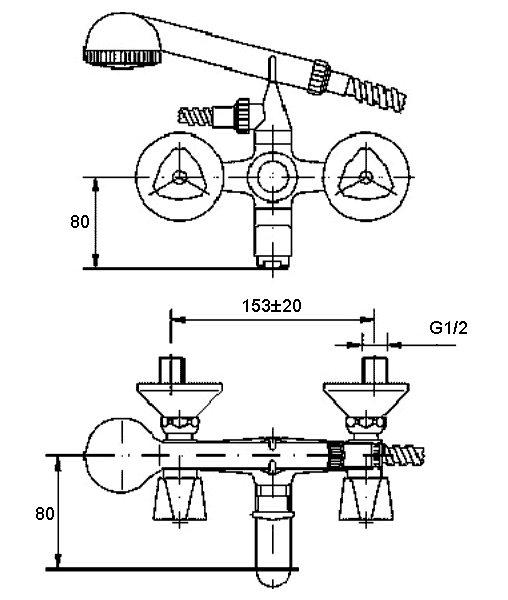 Mofem Trigo 141-0061-32 смеситель для ванны — T-WAY