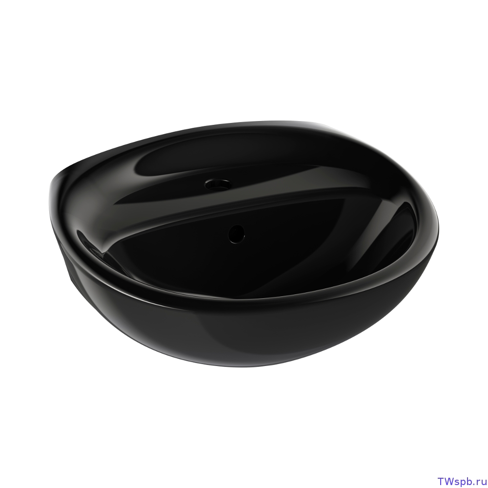 Gustavsberg Estetic 410350 black Чёрная раковина 50х42 см