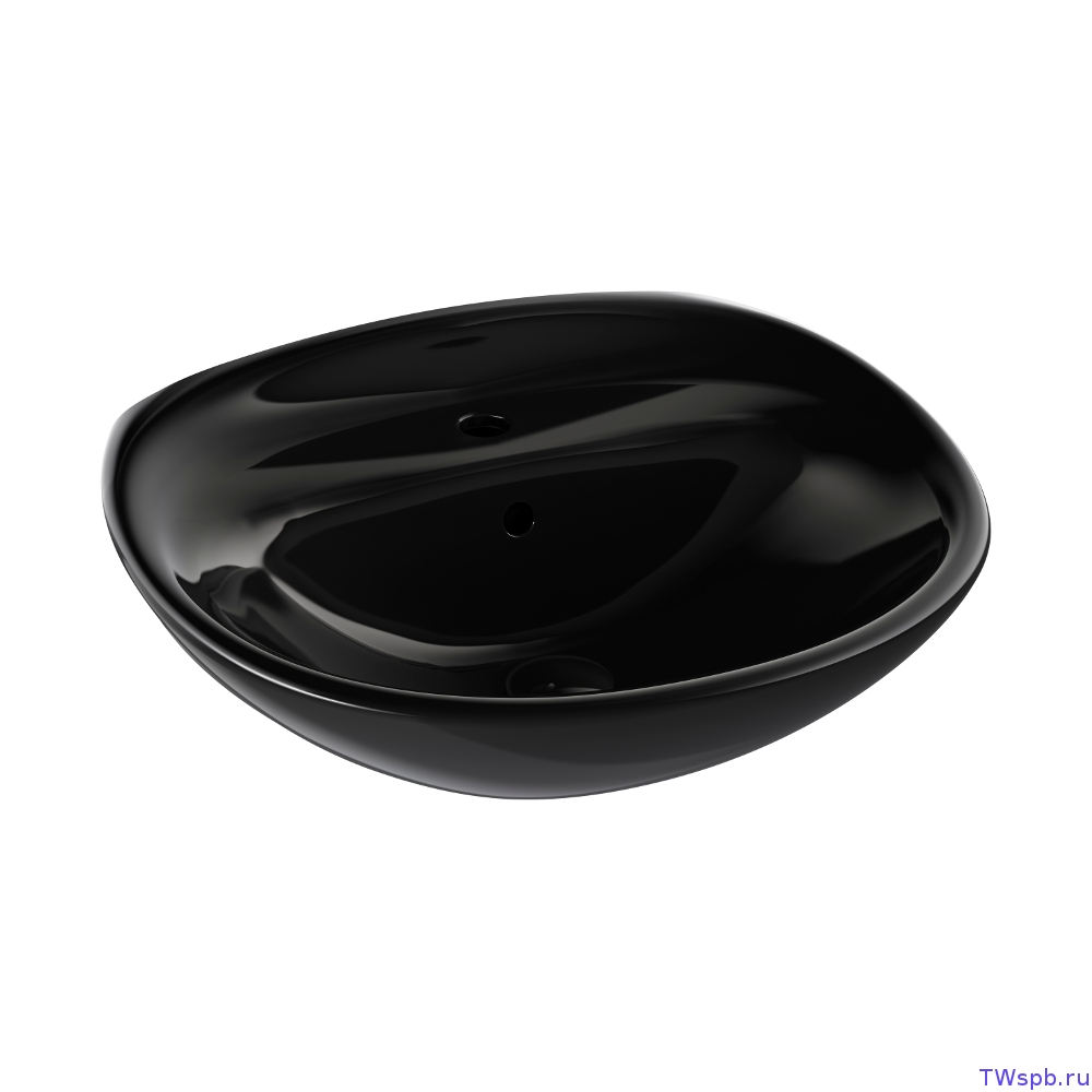 Gustavsberg Estetic 410360 black черная раковина 61х48,5 см